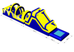 Yellow Obstacle Course w/pool 45x12x15 Yellow Obstacle Course w/pool 45x12x15